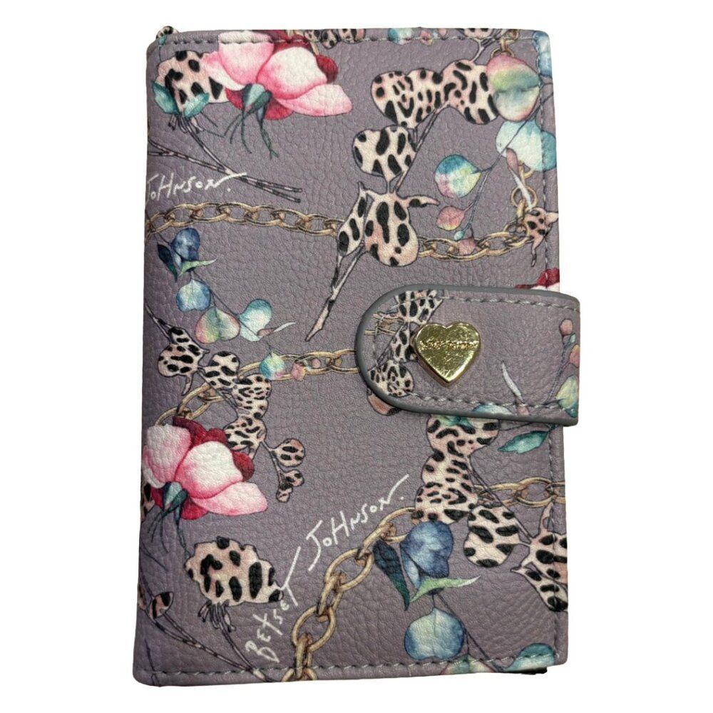 Betsey Johnson Wallet Floral Leopard Y2K Boho Maximalist statement piece
